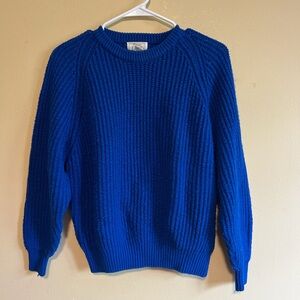 Paco Eligio vintage ribbed knit chunky blue sweater size medium women’s hipster